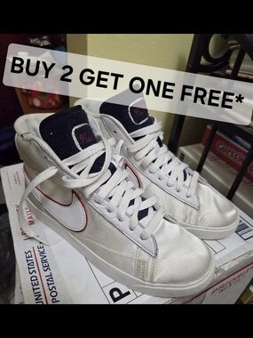 BUY 2 GET ONE FREE* Nike Blazer Mid Premium Satin Jacket Sneakers Size 7w/5.5m